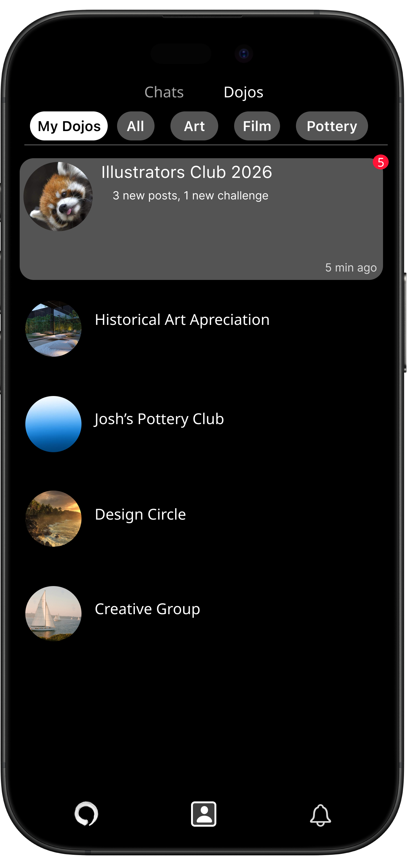 Creative communities in the Dojo iPhone app